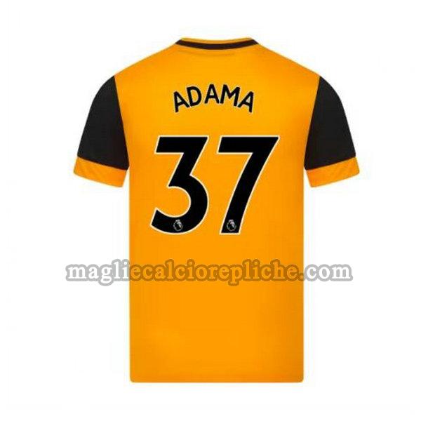 prima maglie calcio wolverhampton 2020-2021 adama 37 giallo