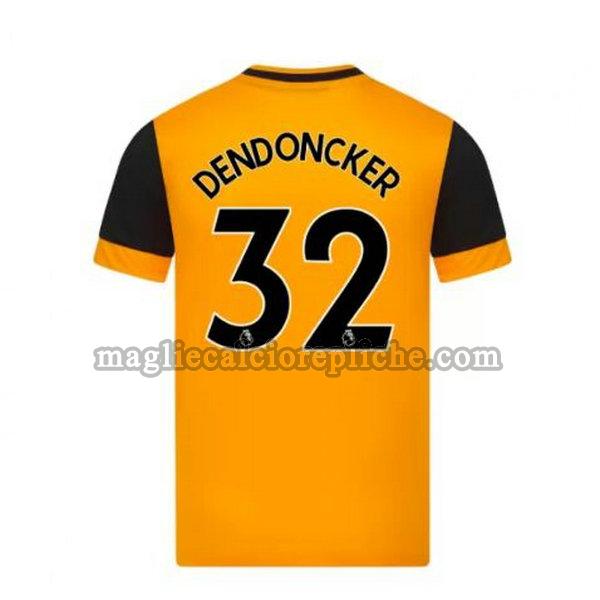 prima maglie calcio wolverhampton 2020-2021 dendoncker 32 giallo