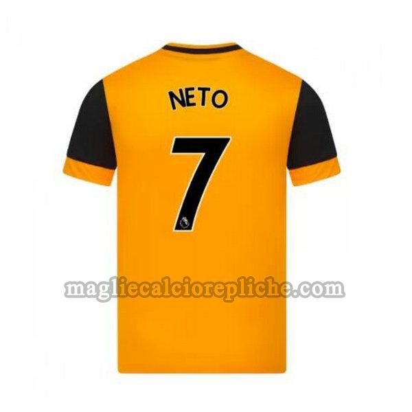 prima maglie calcio wolverhampton 2020-2021 neto 7 giallo