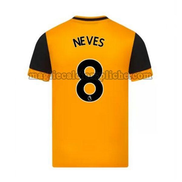 prima maglie calcio wolverhampton 2020-2021 neves 8 giallo