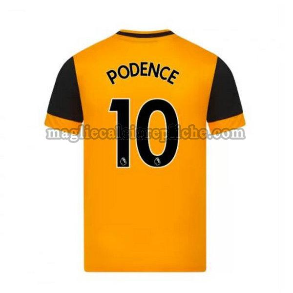 prima maglie calcio wolverhampton 2020-2021 podence 10 giallo