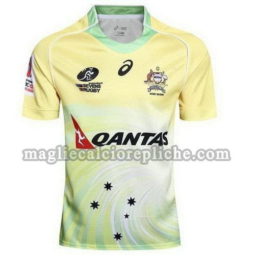 prima maglie rugby calcio australia 2017-2018 giallo