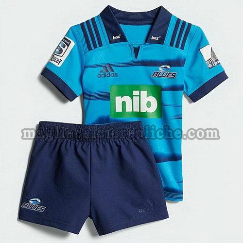 prima maglie rugby calcio bambino blues 2018 blu
