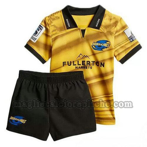 prima maglie rugby calcio bambino hurricanes 2018 giallo