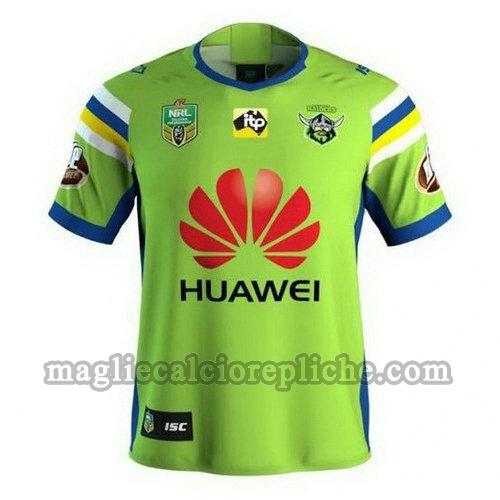 prima maglie rugby calcio canberra raiders 2018 verde