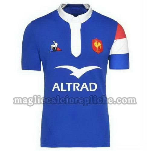 prima maglie rugby calcio francia 18-19 blu