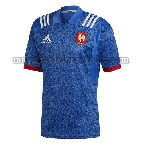 prima maglie rugby calcio francia 2018 blu