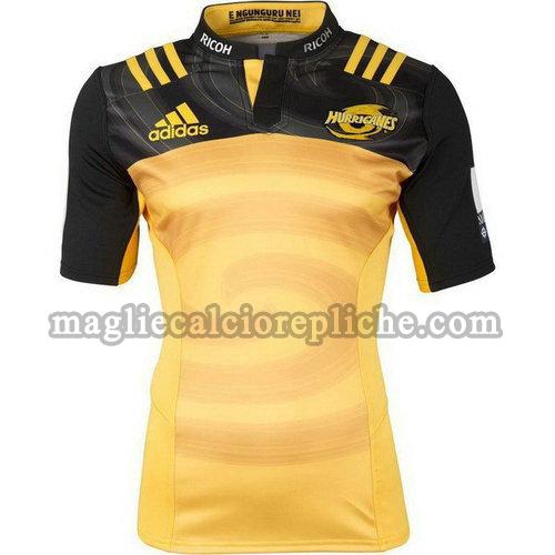 prima maglie rugby calcio hurricanes 2017-2018 giallo