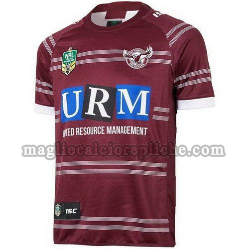 prima maglie rugby calcio manly sea eagles 2018 rosso