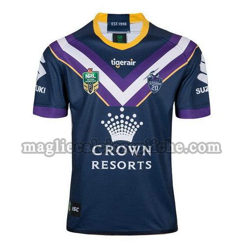 prima maglie rugby calcio melbourne storm 2018 blu