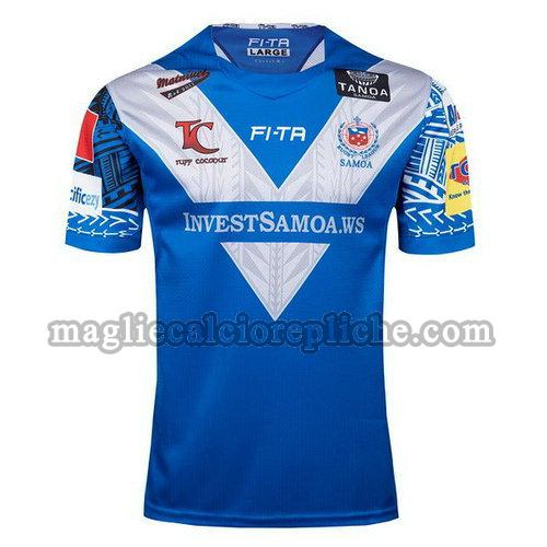 prima maglie rugby calcio samoa 2017-2018 blu