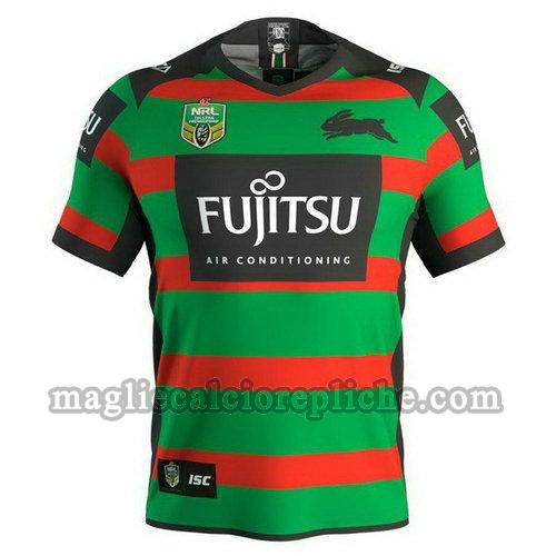 prima maglie rugby calcio south sydney rabbitohs 2018 verde