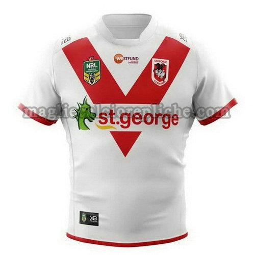 prima maglie rugby calcio st. george illawarra dragons 2018 bianco