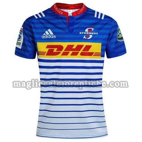 prima maglie rugby calcio stormers 2017-2018 blu