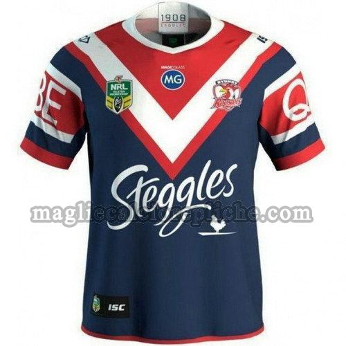 prima maglie rugby calcio sydney roosters 2018 blu