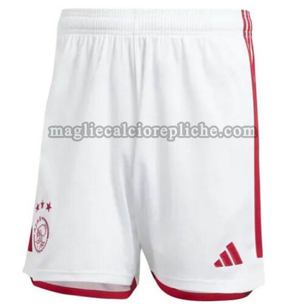 prima pantaloncini calcio ajax 2023 2024 rosso bianco