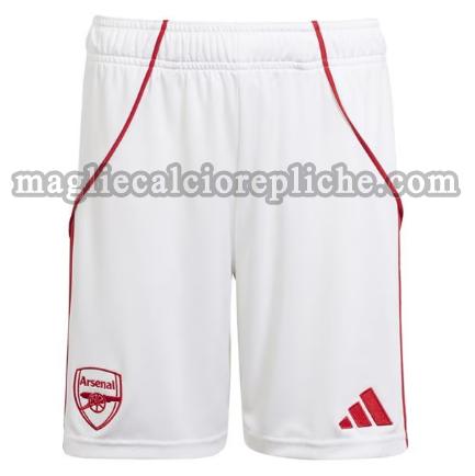 prima pantaloncini calcio arsenal 2025 2026 bianco