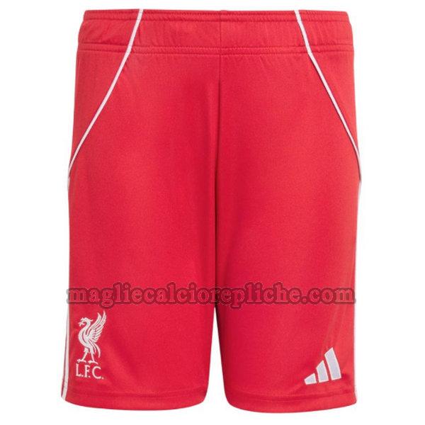 prima pantaloncini calcio liverpool 2025 2026 rosso
