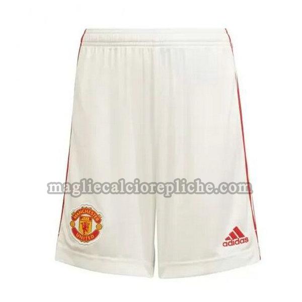 prima pantaloncini calcio manchester united 2021 2022 bianco