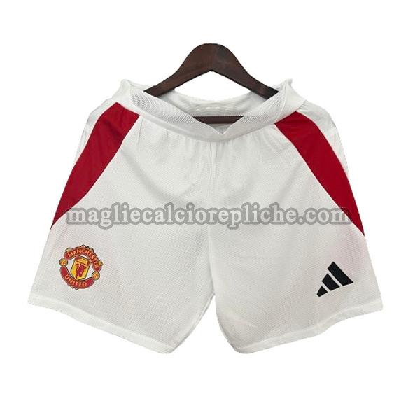 prima pantaloncini calcio manchester united 2024 2025 bianco