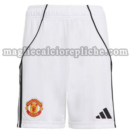 prima pantaloncini calcio manchester united 2025 2026 bianco