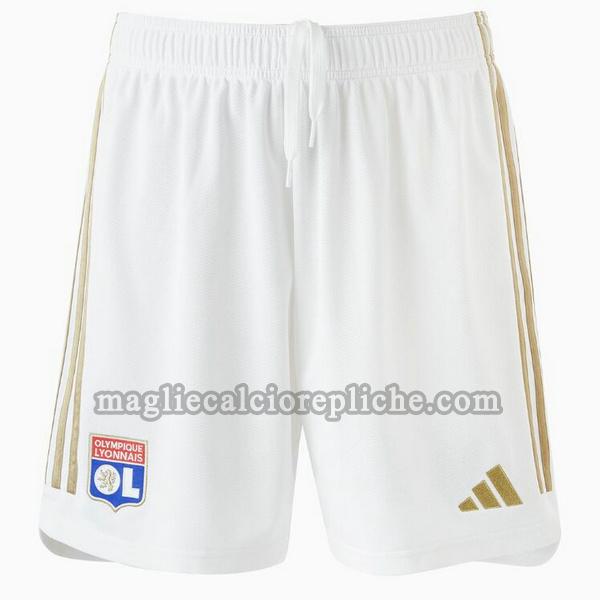 prima pantaloncini calcio olympique lyon 2023 2024 bianco