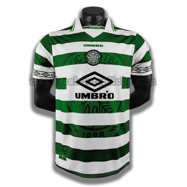 prima player maglie calcio celtic 1998 1999 bianco verde