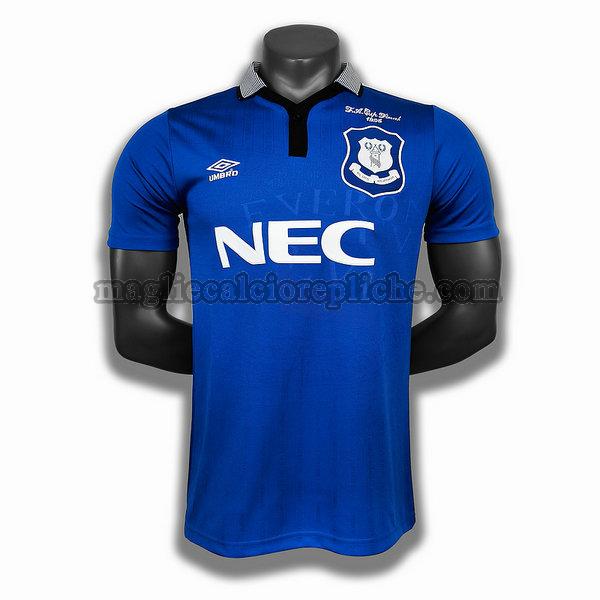 prima player maglie calcio everton 1995 blu