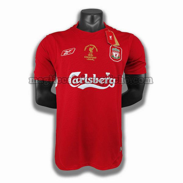 prima player maglie calcio liverpool 2005 rosso