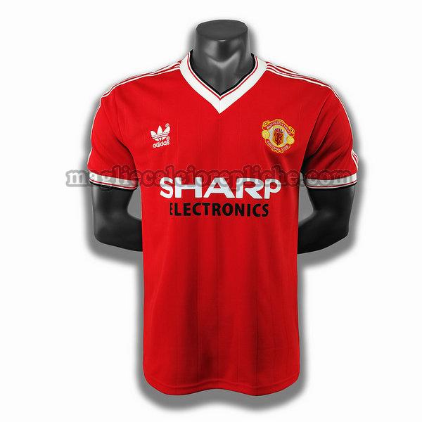 prima player maglie calcio manchester united 1983 rosso