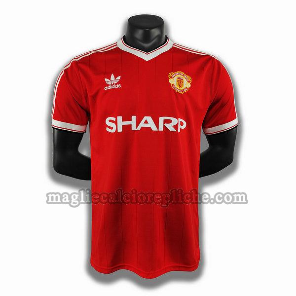 prima player maglie calcio manchester united 1984 rosso