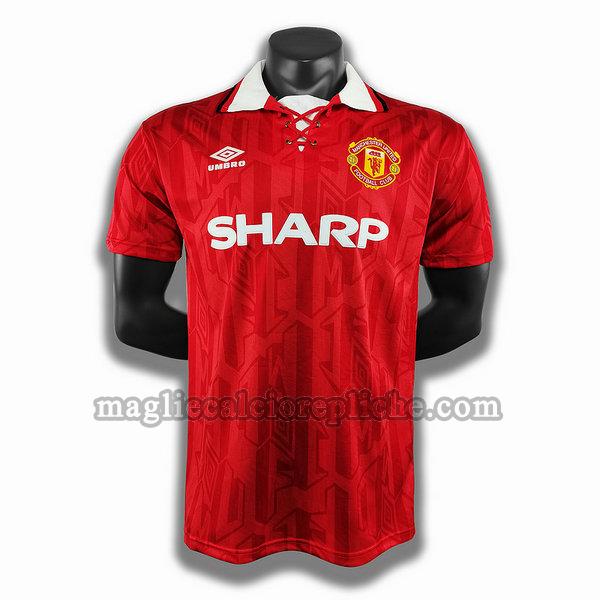 prima player maglie calcio manchester united 1994 rosso