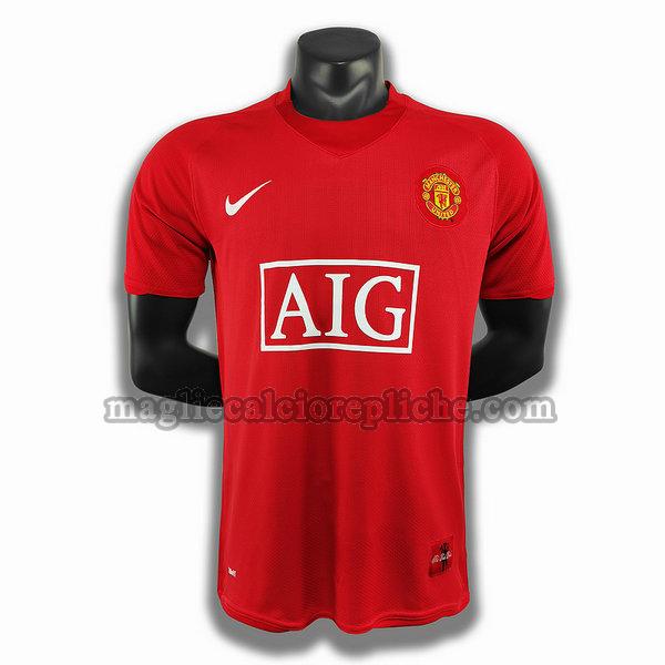 prima player maglie calcio manchester united 2007 2008 rosso