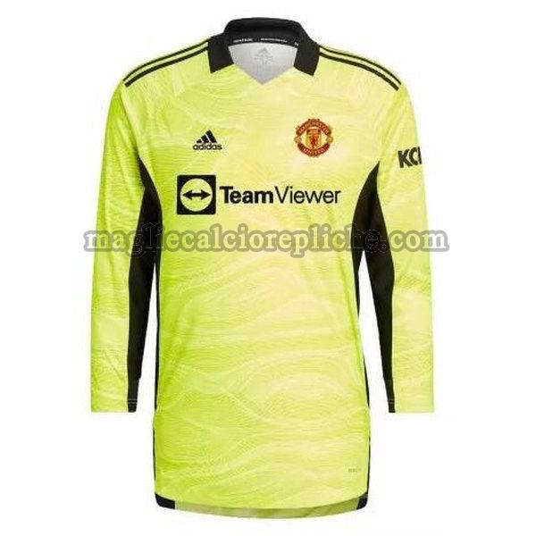 prima portiere maglie calcio manchester united 2021 2022 manica lunga giallo