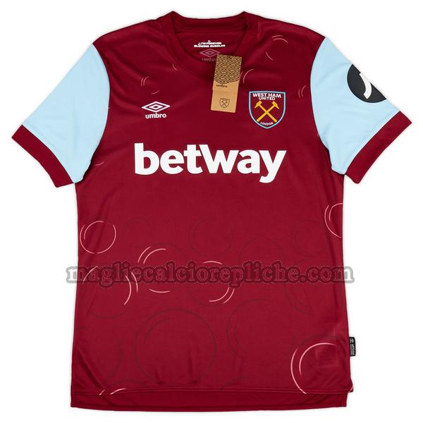 primrea maglie calcio west ham 2023 2024 thailandia rosso