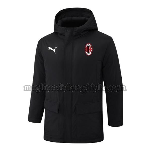 red label cappotto di cotone calcio ac milan 2024 2025 nero