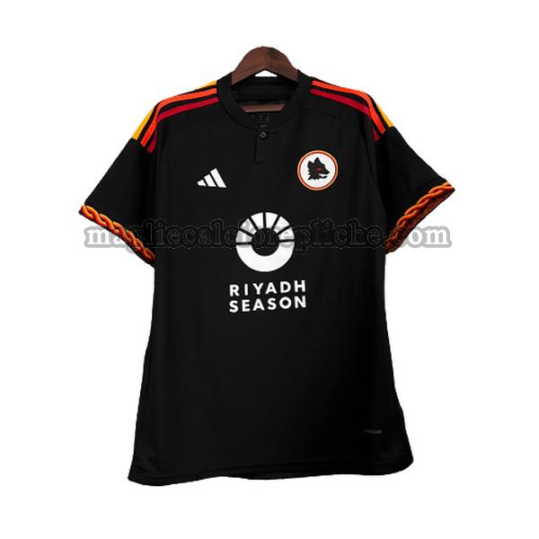 riyadh season maglie calcio as roma 2023 2024 nero