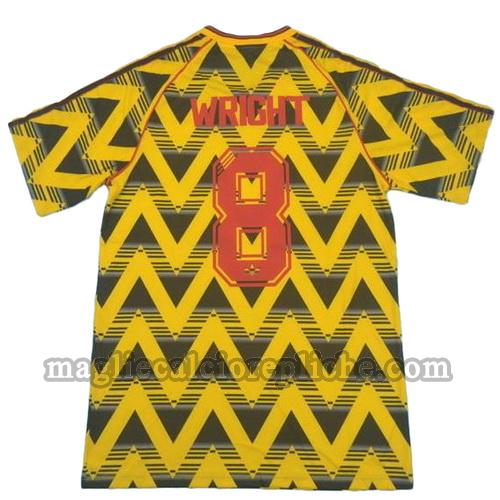 seconda divisa maglie calcio arsenal 1991-1993 wright 8