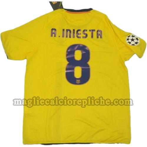 seconda divisa maglie calcio barcellona lfp 2008-2009 a.iniesta 8