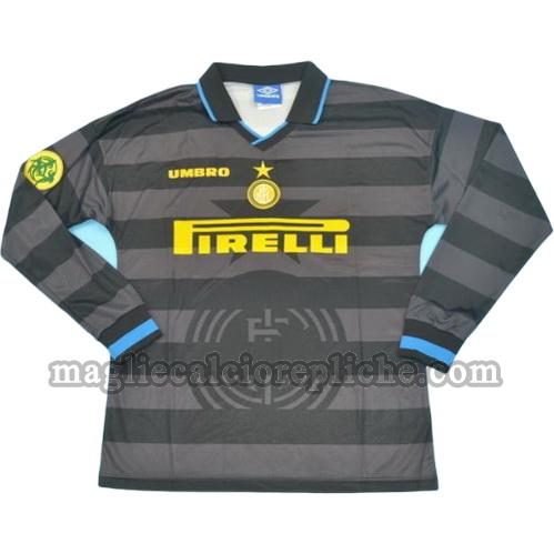 seconda divisa maglie calcio inter 1997-1998 manica lunga