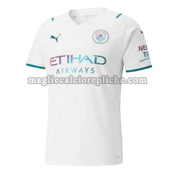 seconda divisa maglie calcio manchester city 2021 2022 bianco