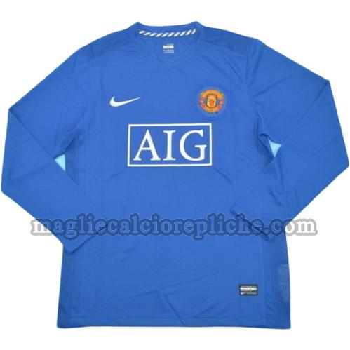 seconda divisa maglie calcio manchester united 2008-2009 manica lunga