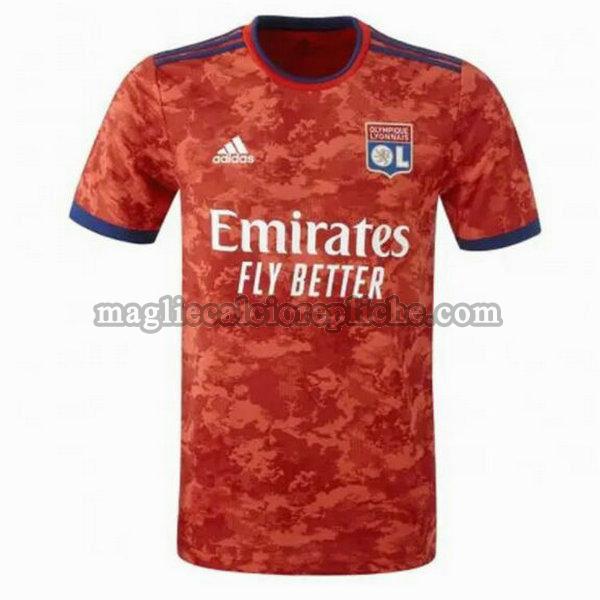 seconda divisa maglie calcio olympique lyon 2021 2022 rosso