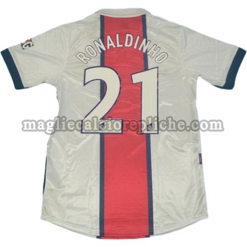 seconda divisa maglie calcio psg 1998-1999 ronaldinho 21