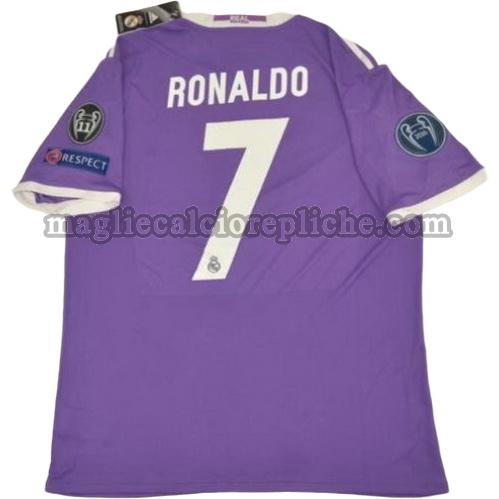 seconda divisa maglie calcio real madrid ucl 2016-2017 ronaldo 7