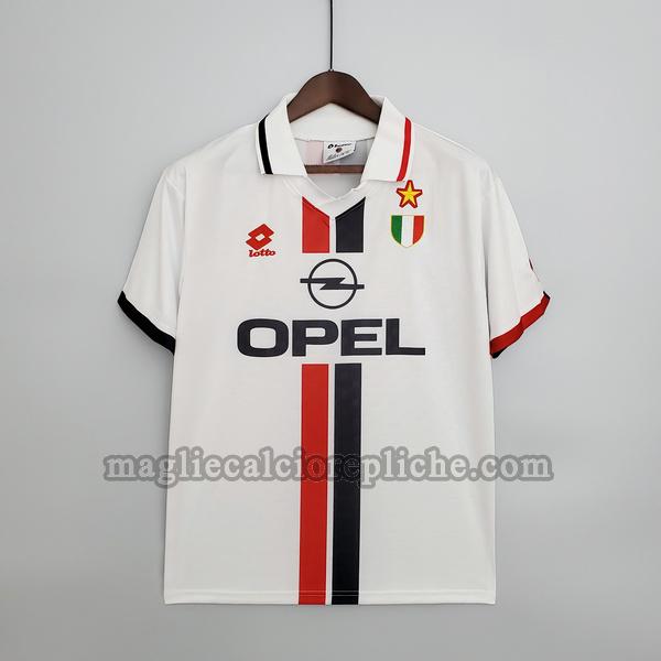 seconda maglie calcio ac milan 1995 1997 bianco