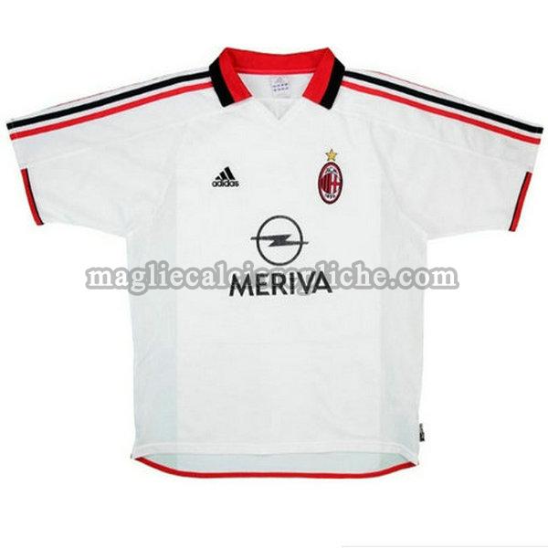 seconda maglie calcio ac milan 2003-2004 bianco