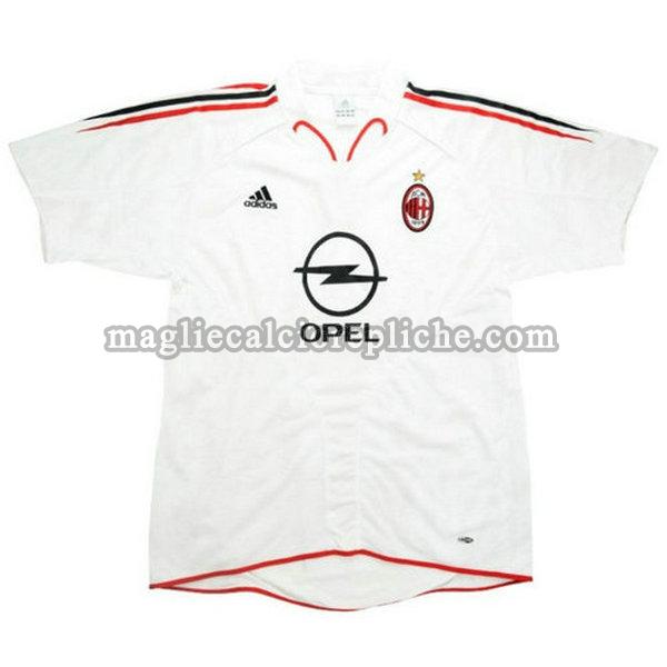 seconda maglie calcio ac milan 2004-2005 bianco