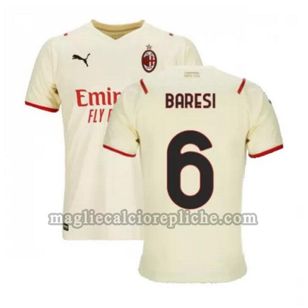 seconda maglie calcio ac milan 2021 2022 baresi 6 bianco