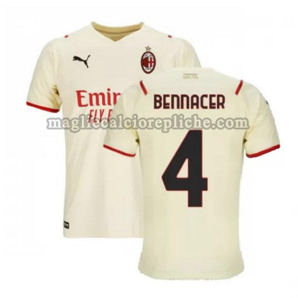 seconda maglie calcio ac milan 2021 2022 bennacer 4 bianco